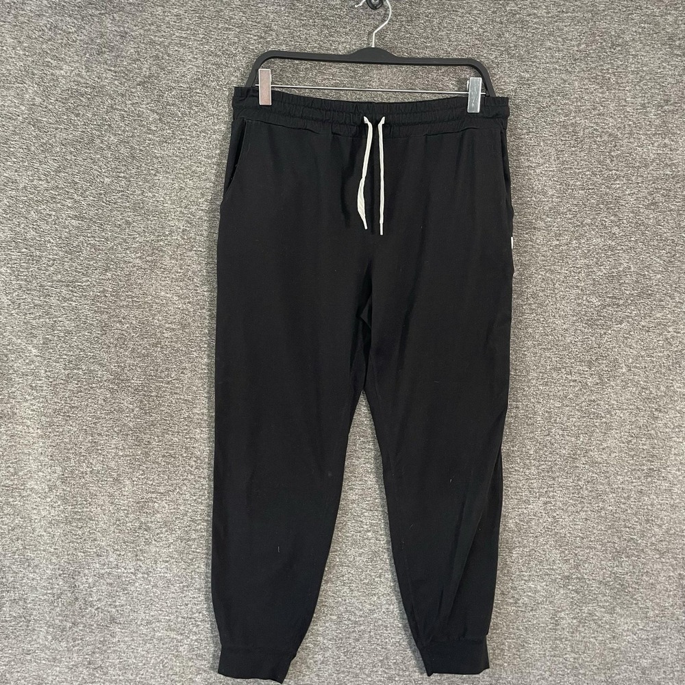Vuori Performance Jogger Pants Women Medium Black Knit Pockets Athletic VW303